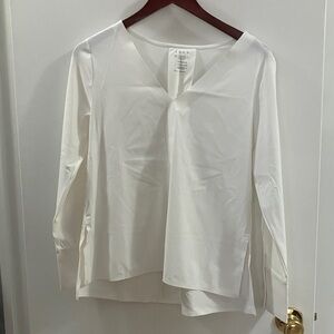 ADAY Cream V-Neck Long Sleeve Top